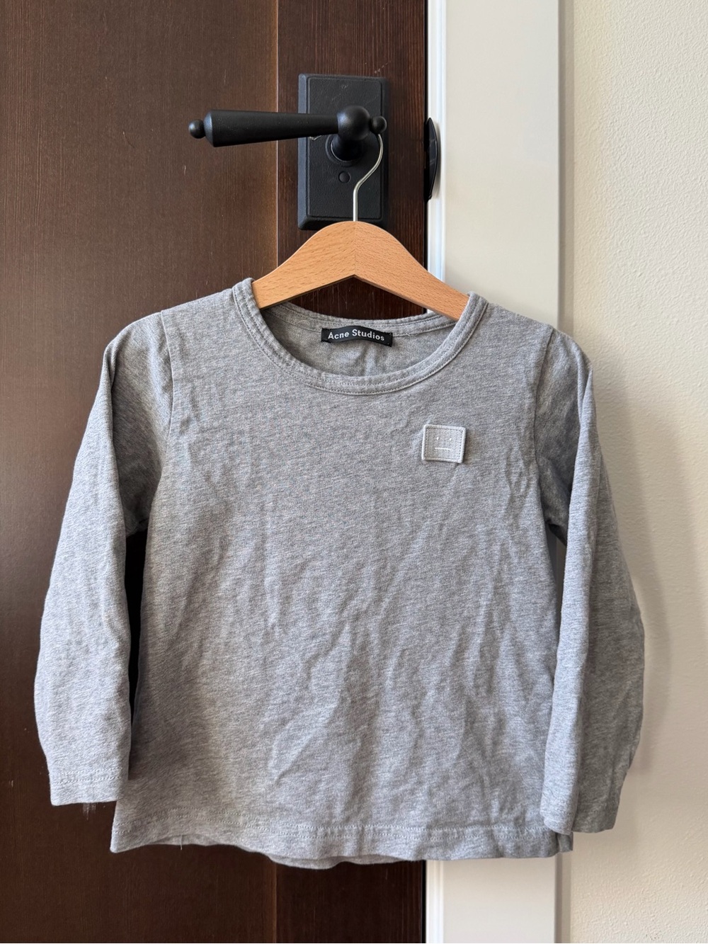 Acne Studios Kids Gray Long-Sleeve Crew Tee